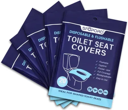 100-Count Sfopord Disposable Flushable Toilet Seat Covers