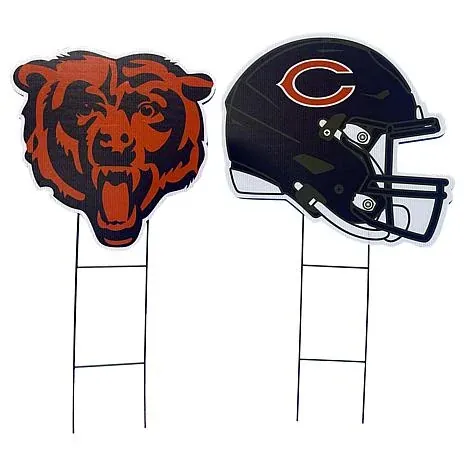 Officially Licensed NFL Logo & Helmet 2-Pack Yard Signs