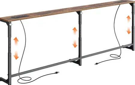 Huuger 78.7" Adjustable Console Table w/ Outlets