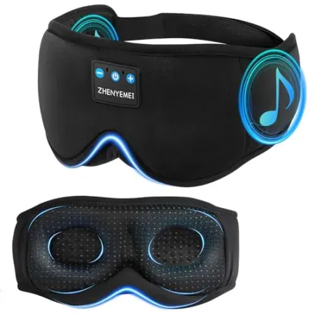 ZHENYEMEI 3D Sleep Mask w/ Bluetooth Headphones