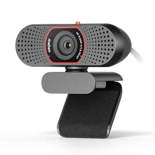 Wegear 4K Webcam with Sony 1/2.55" Sensor, PDAF Autofocus & Dual Noise-Canceling Mics