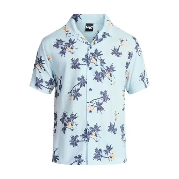 Bluey Men's Graphic Button-Up Shirt