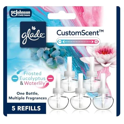 Glade PlugIns CustomScent Refills Eucalyptus & Waterlily 5 Count