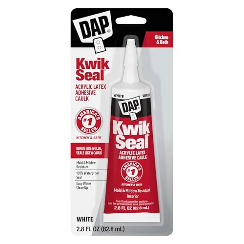 DAP Kwik Seal Kitchen & Bath Adhesive Caulk 2.8-Oz (White)