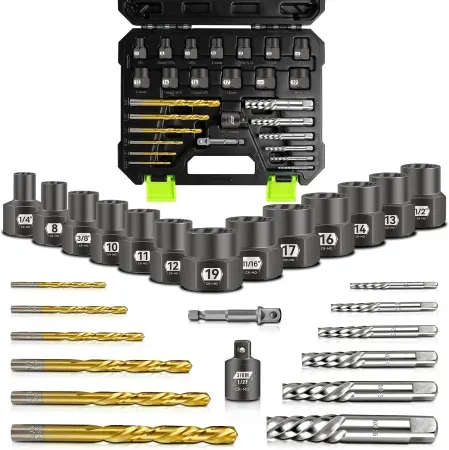 27-Piece Mr.wintek Easy Out Screw Bolt Extractor Kit