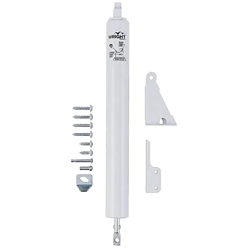 Wright Products Standard Duty Pneumatic Screen & Storm Door Closer (Transitional, White)