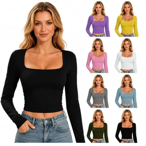 Cropped Long Sleeve Fitted Base Layer Shirt