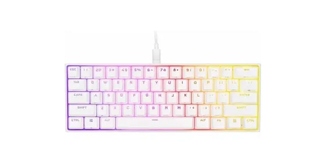 Corsair K65 RGB MINI 60% Mechanical Keyboard – Cherry MX Speed, PBT Keycaps, 8,000Hz Polling