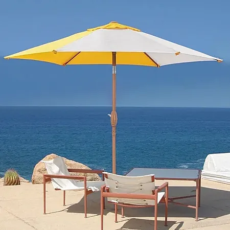 7.5' Ainfox Round UV Resistant Umbrella (Yellow, No Tilt)