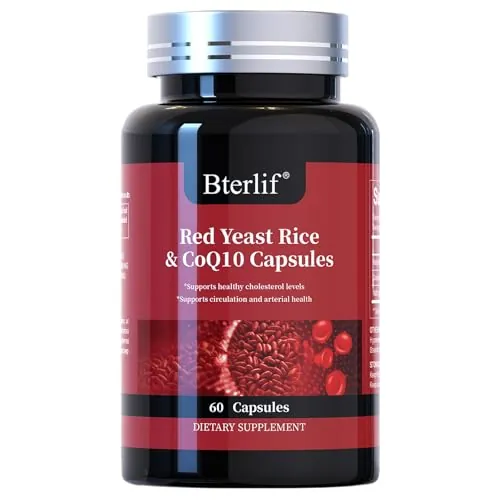 Bterlif Red Yeast Rice with CoQ10 Supplement 60 Count
