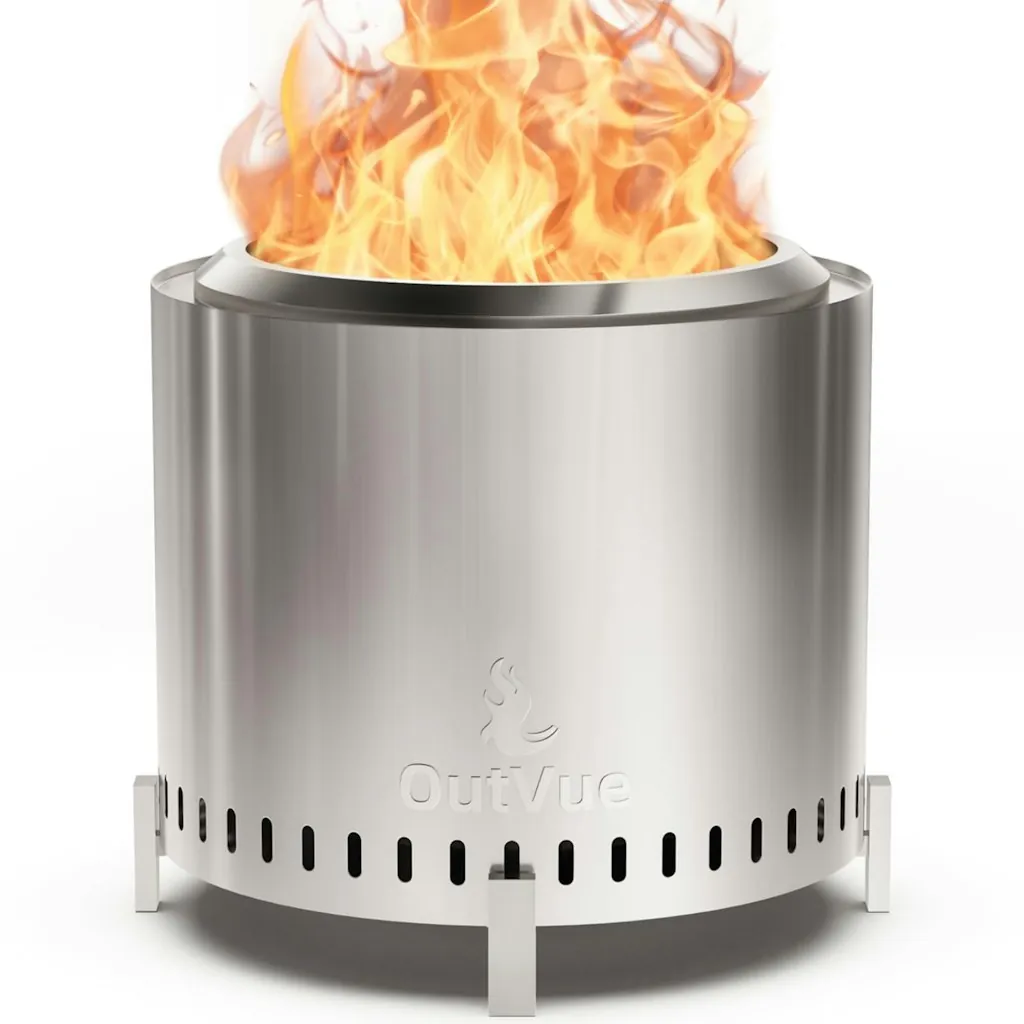 19.5" Stainless Steel Smokeless Fire Pit w/ Tote Bag