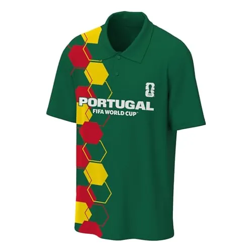 FIFA World Cup 2026 Men's Official Country Short Sleeve Performance Polo Jersey Portugal