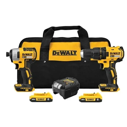 DEWALT 20V MAX Cordless Drill and Impact Driver Brushless 2-Tool Combo Kit with 2 Batteries