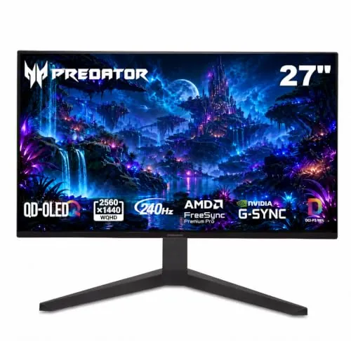 Acer Predator 26.5in QHD 2560x1440 QD-OLED 240Hz Gaming Monitor X27U W1
