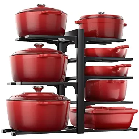 ORDORA 8-Tier Adjustable Under Cabinet Pots and Pans Organizer