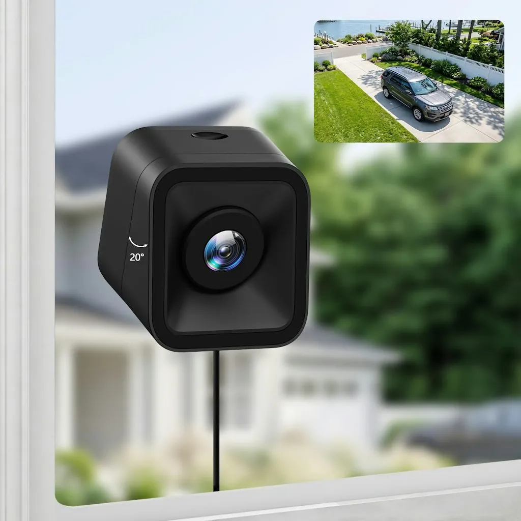 Hieasy Home 5MP Window Security Camera w/ Adjustable Angle Bracket