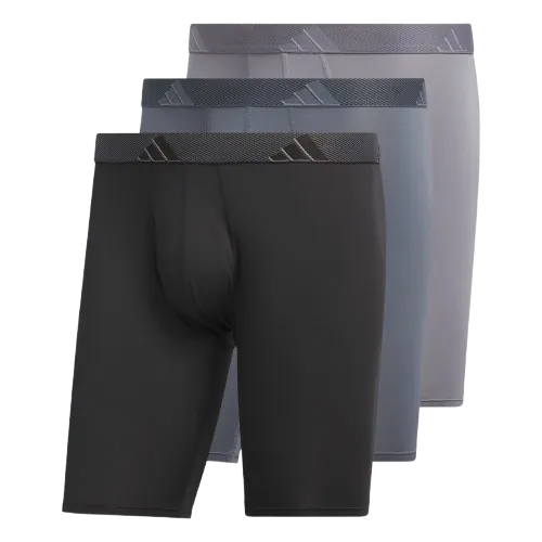 adidas Men's Microfiber Long Boxer Briefs 3-Pack
