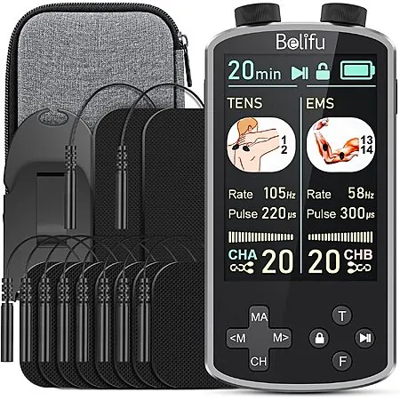 Belifu TENS 4-in-1 TENS EMS Relax Custom Frequency+Pulse Muscle Massager