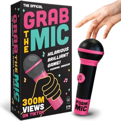 Lucky Egg Grab The Mic Karaoke Party Game w/ 120 Word Cards