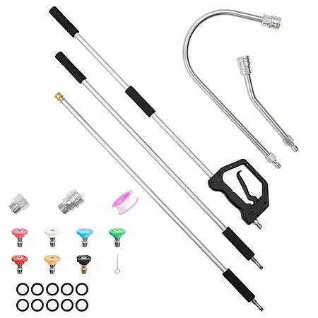 VEVOR 9' 3-Section 4000PSI Pressure Washer Telescoping Wand w/ Accessories