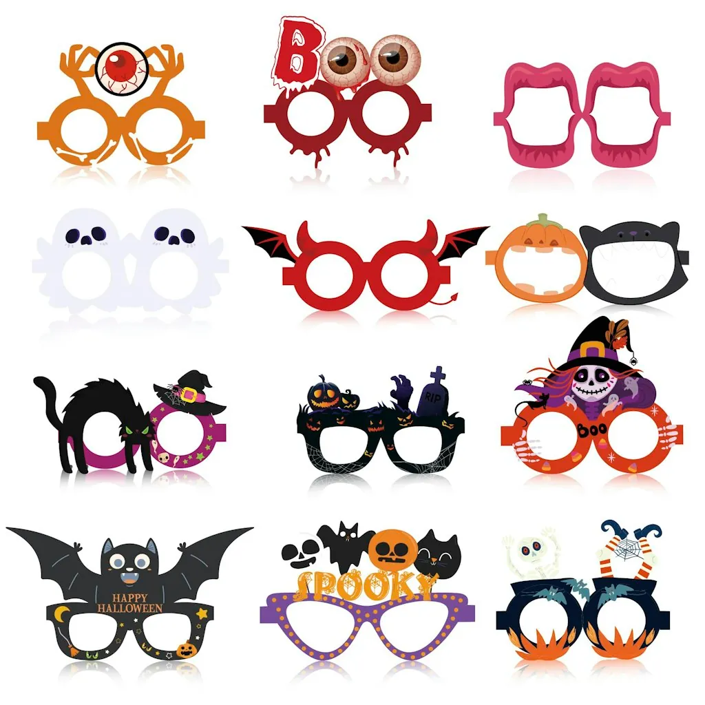 Halloween Paper Eyeglasses 12-Pack