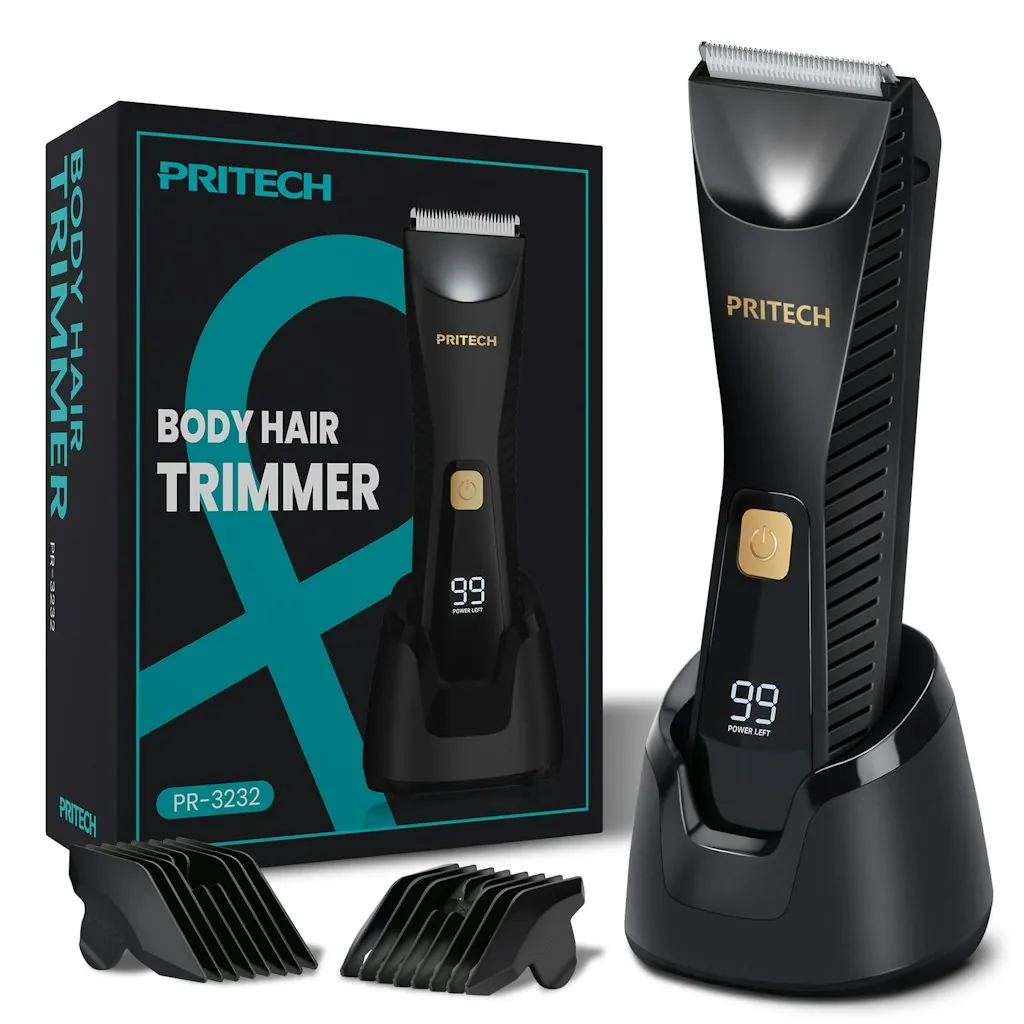 Waterproof Body Hair Trimmer w/ USB-C Charging