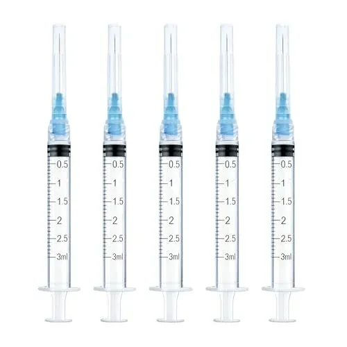 120 Pack 3ml/cc Lab Disposable Syringes