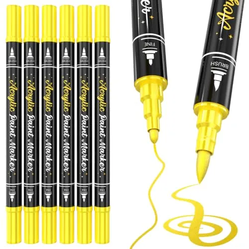 6-Pack Gold Paint Marker Paint Pen