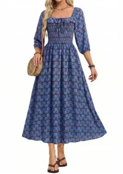 Kate Kasin Women's Boho Maxi Dress w/ Pockets