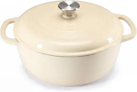 6-Qt NEWBULIG Enameled Cast Iron Dutch Oven w/ Wide Handles
