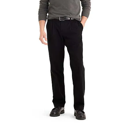 Dockers Men's Straight Fit Pleated Chino Pants (Various Colors / Sizes)