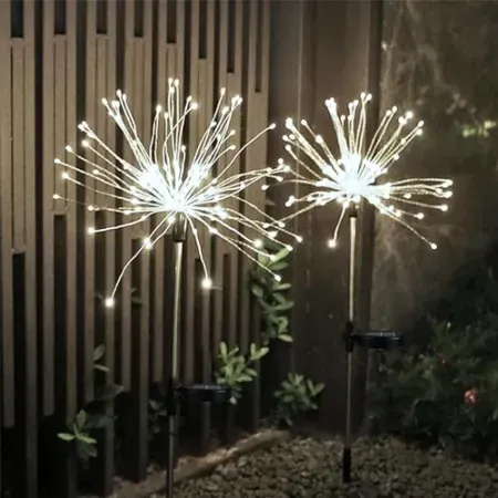 2-Pack HFLYJPYW Solar Firework Starburst Garden Lights