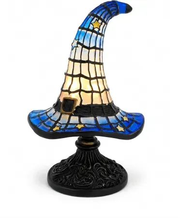 BAJIE Blue Witch Hat Resin Night Light