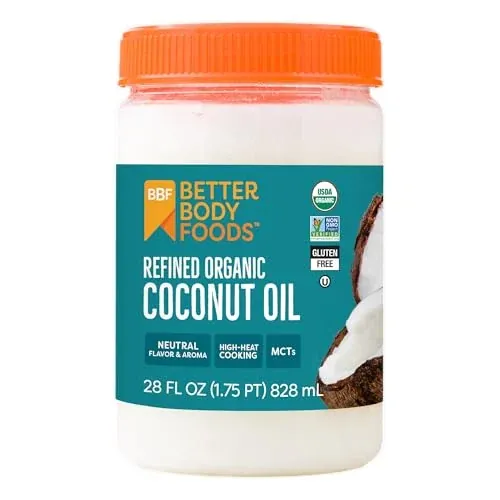 BetterBody Foods Organic, Naturally Refined Coconut Oil 28-Oz