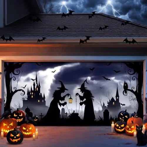 Halloween Garage Door Cover 7x16ft