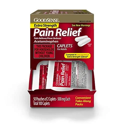 GoodSense Extra Strength Acetaminophen 500 mg 100 Caplets