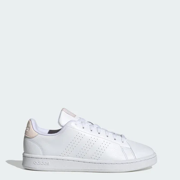 Adidas Women's Advantage Sneakers in Cloud White / Pink Strata