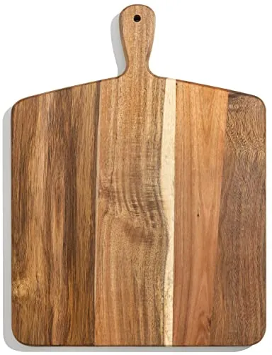 Home Beets 17" x 13" Acacia Wood Cutting & Serving Board w/ Handle
