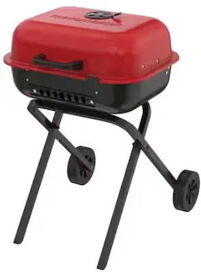 Home Depot Traverse Portable Charcoal Grill in Red