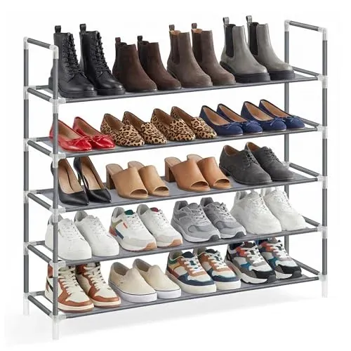 SONGMICS HOME Slim 5-Tier Metal Shoe Storage Organizer