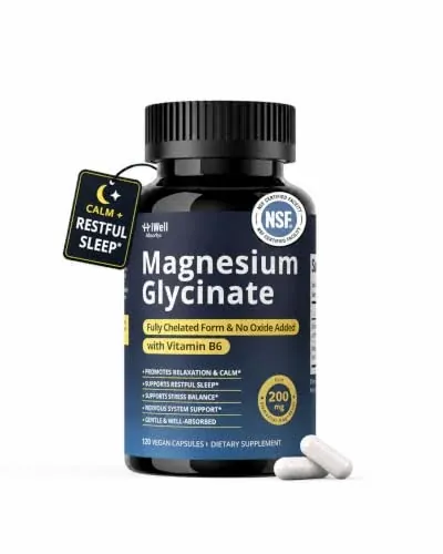 Magnesium Glycinate 200mg with Vitamin B6 120 Capsules