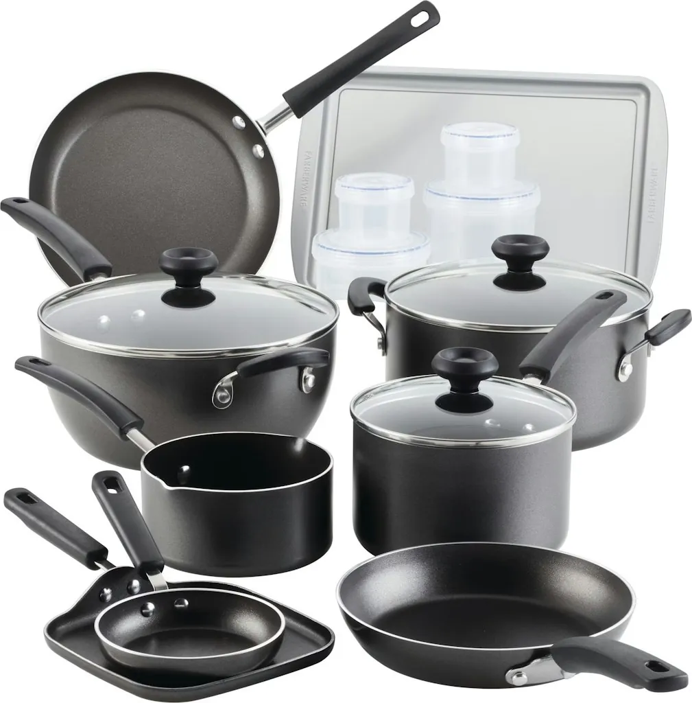 Farberware Easy Clean 20-Piece Nonstick Cookware Set