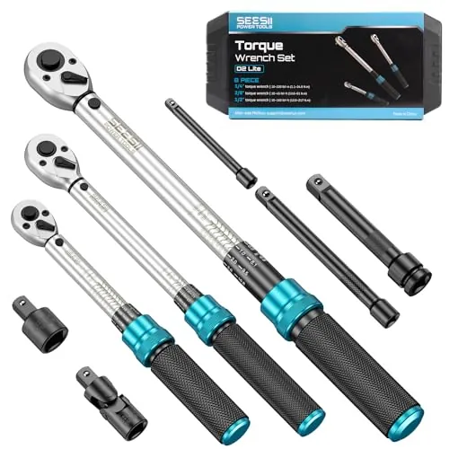 SEESII Torque Wrench Set 1/4" 3/8" 1/2" Drive