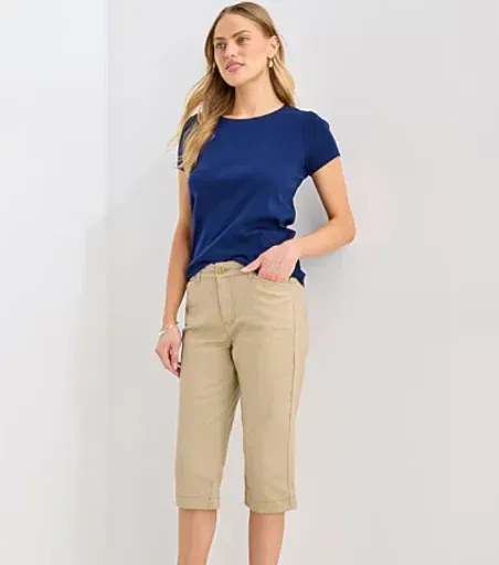 St. John's Bay Secretly Slender Mid Rise Capri Pant