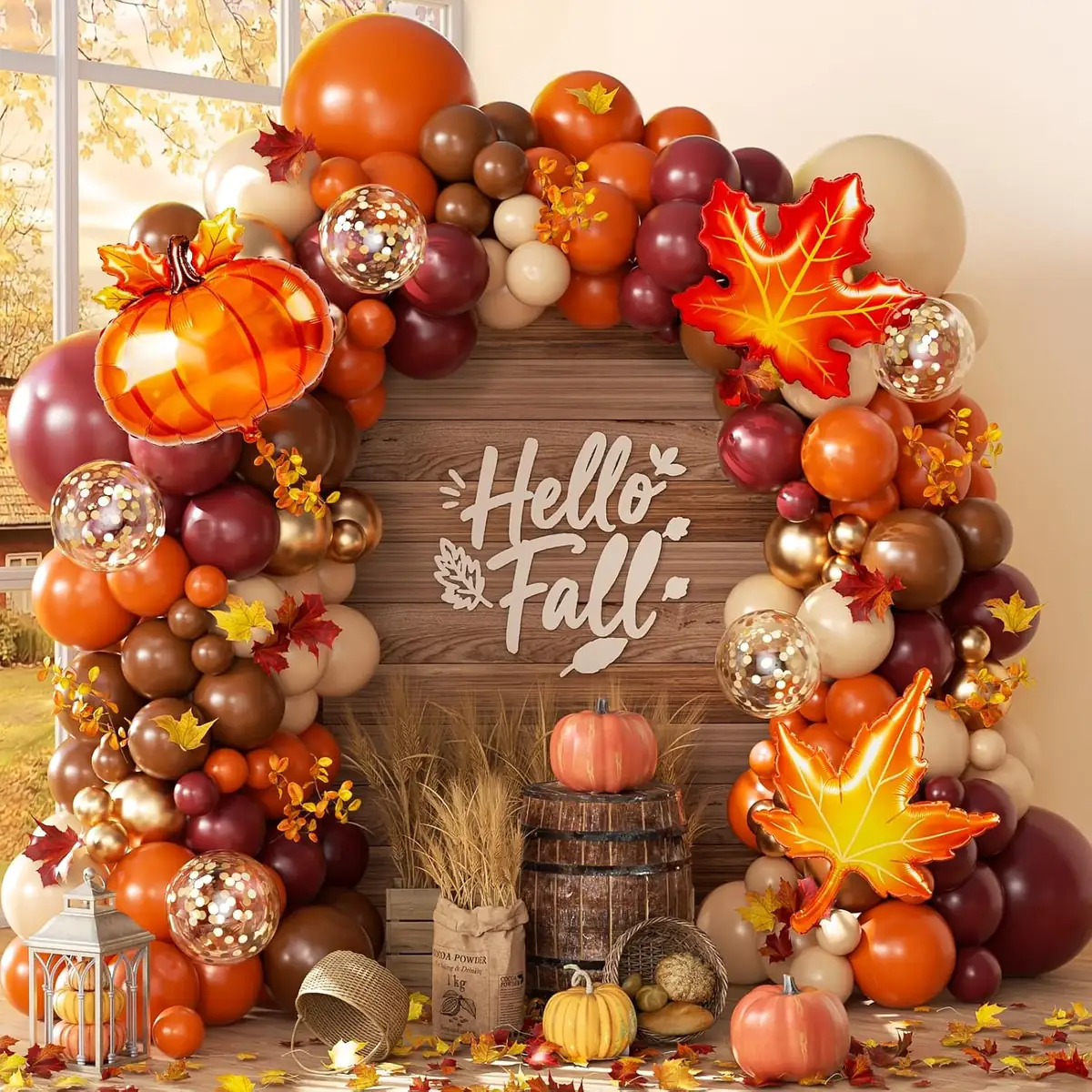 NUTTYBASH Fall Balloon Arch Kit