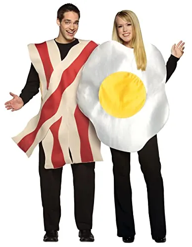 Rasta Imposta Adult Bacon & Eggs Couples Costume Set