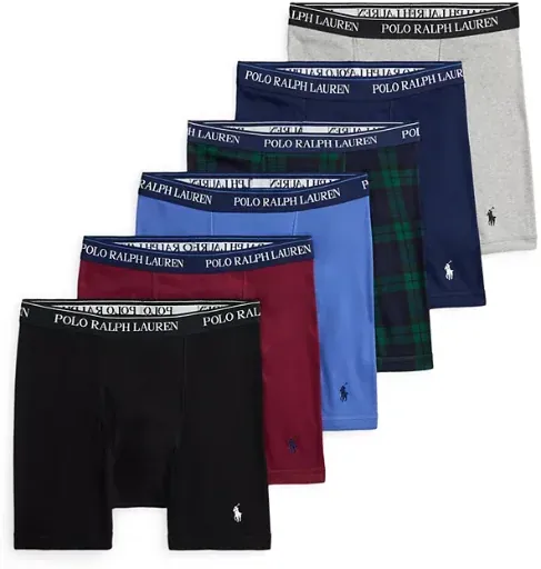 Polo Ralph Lauren Men's Classic-Fit Cotton Boxer Briefs 6-Pack