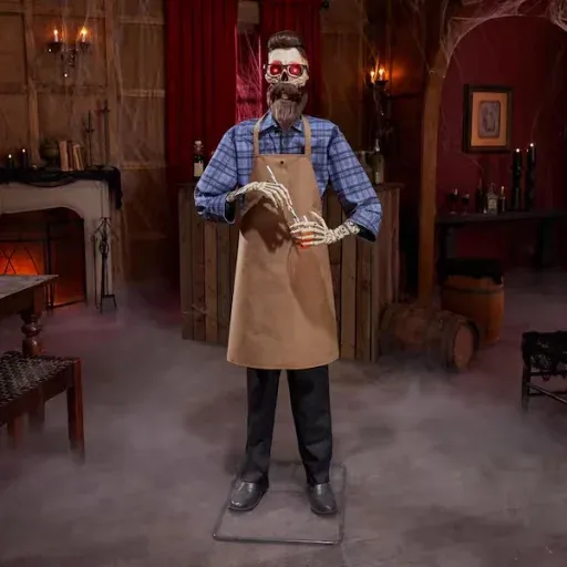 6' Grave & Bones Animated LED John the Last Call Mixologist