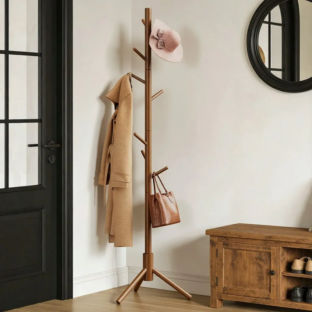 Rebrilliant Adosinda 8-Hook Freestanding Coat Rack