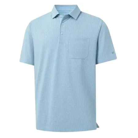 Rouen Dry Fit Jacquard Performance Moisture Wicking Short Sleeve Mens Golf Shirt